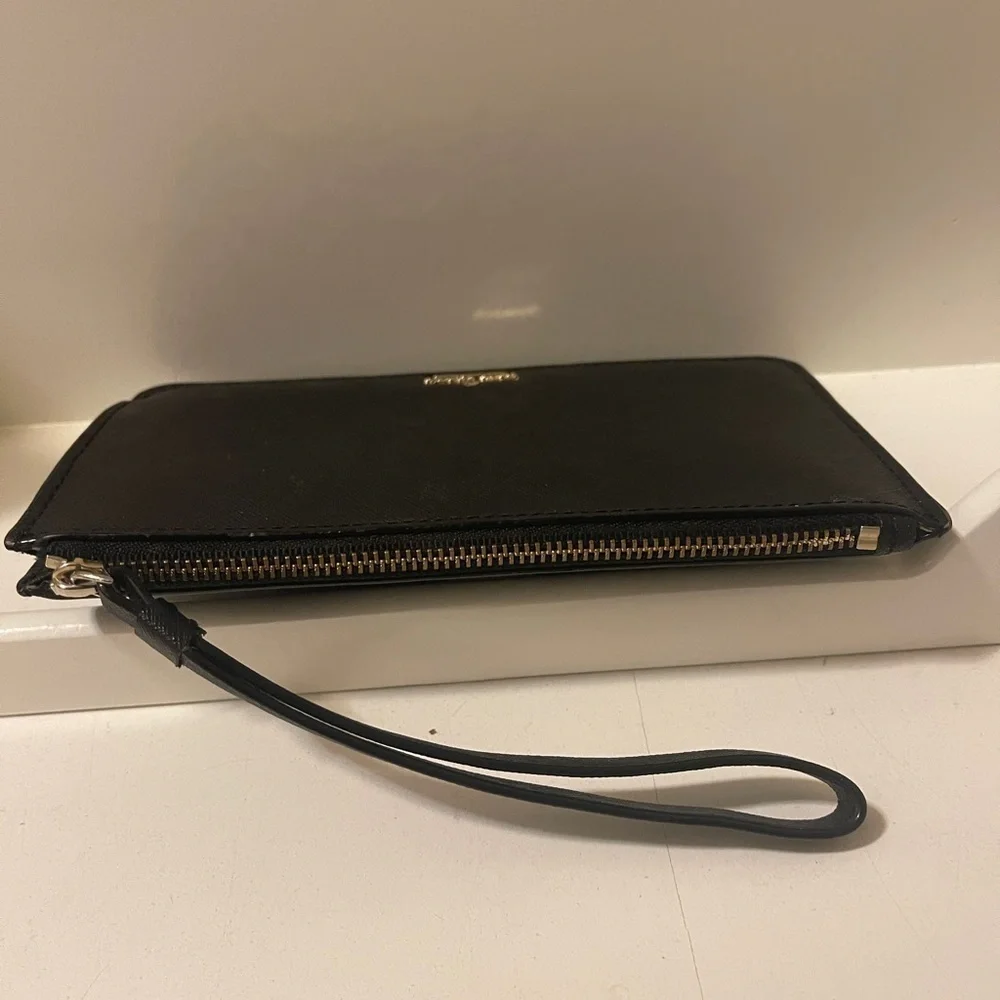 Kate Spade Wallet Wristlet Cedar Street Karolina Rooster Black Leather
